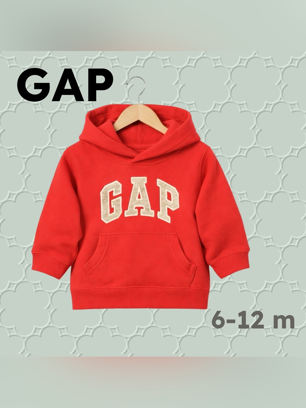 🇺🇸👍GUC GAP | 6 m | Cozy & Classic Unisex Baby GAP Red sweatshirt hoodie